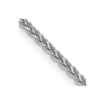 14K White Gold 14 inch 1.7mm Diamond-cut Spiga with Lobster Clasp Chain
