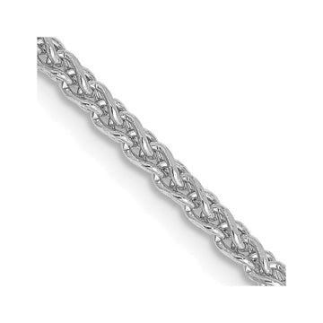 14K White Gold 20 inch 2.1mm Diamond-cut Spiga with Lobster Clasp Chain