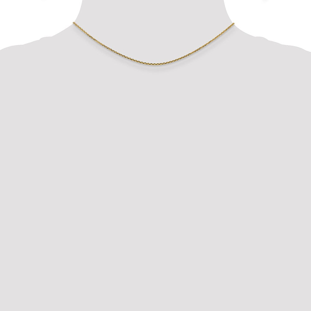 14K Solid Diamond-cut Cable with Lobster Clasp Chain 1.45mm - Chains