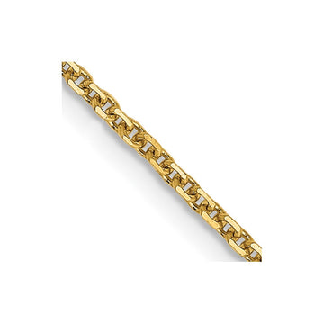 14K 30 inch 1.45mm Solid Diamond-cut Cable with Lobster Clasp Chain
