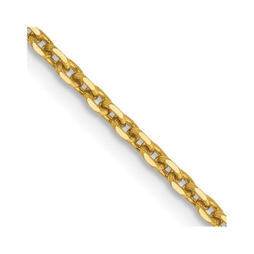 14K 26 inch 1.65mm Solid Diamond-cut Cable with Lobster Clasp Chain