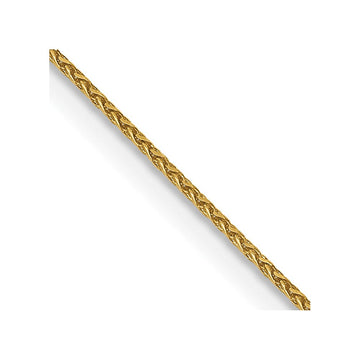 14K 24 inch .85mm Diamond-cut Spiga with Spring Ring Clasp Chain