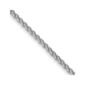 14K White Gold 18 inch 1.05mm Spiga with Lobster Clasp Chain