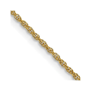 14K 30 inch 1.1mm Baby Rope with Spring Ring Clasp Chain