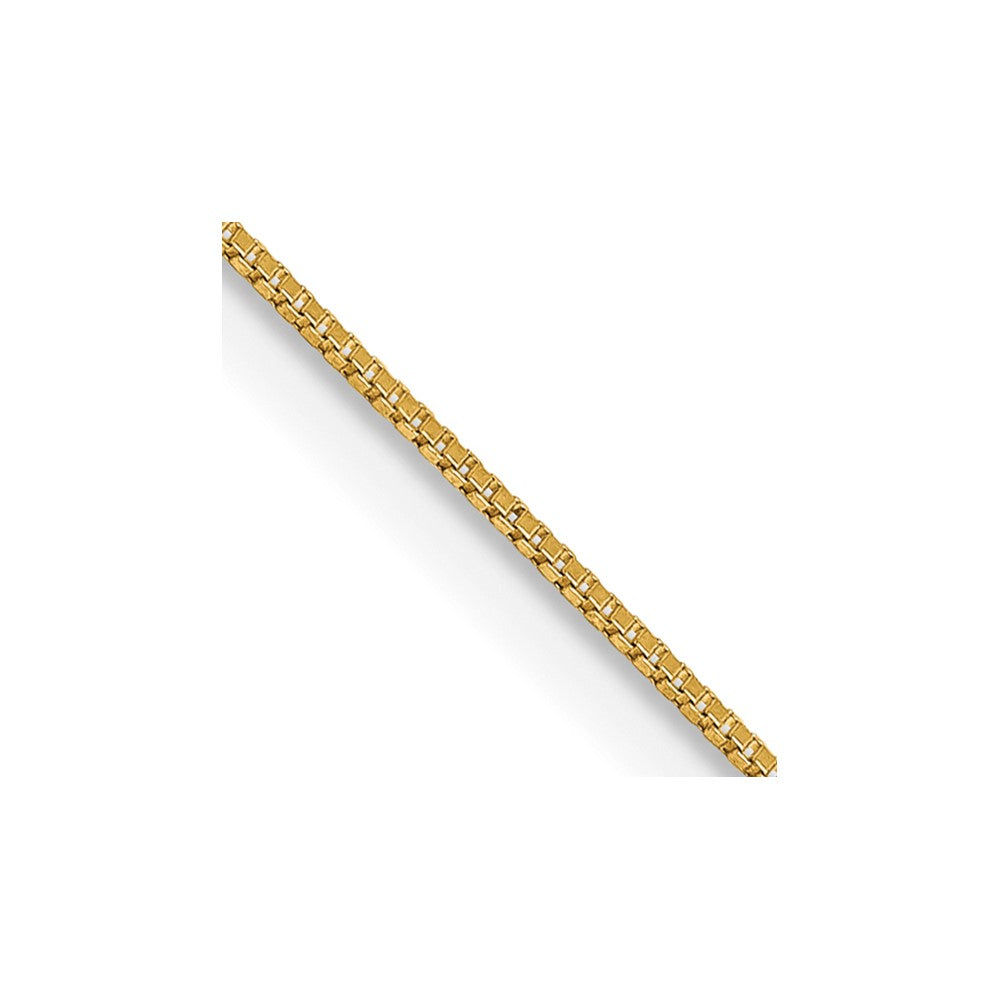 14K 28 inch .5mm Box with Spring Ring Clasp Chain