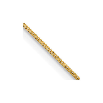 14K 30 inch .5mm Box with Spring Ring Clasp Chain