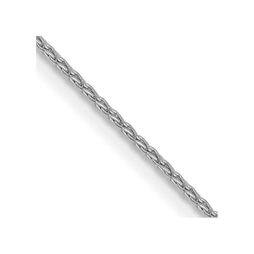 14K White Gold 24 inch 1mm Parisian Wheat with Lobster Clasp Chain