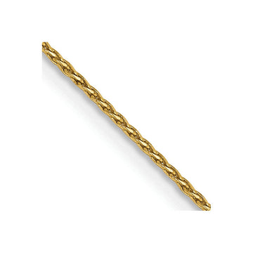 14K 24 inch .8mm Diamond-cut Parisian Wheat with Lobster Clasp Chain