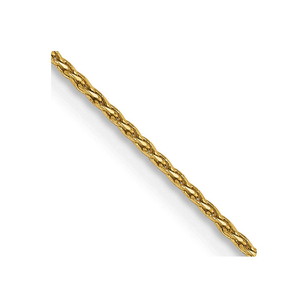 14K 22 inch .8mm Diamond-cut Parisian Wheat with Lobster Clasp Chain