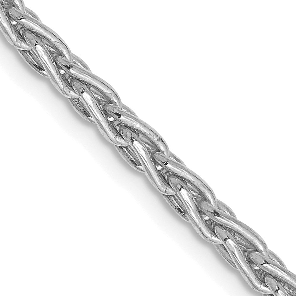14K White Gold 22 inch 4mm Parisian Wheat with Lobster Clasp Chain