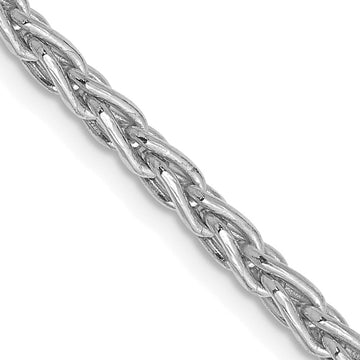 14K White Gold 22 inch 4mm Parisian Wheat with Lobster Clasp Chain