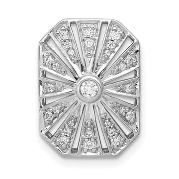 14k White Gold 1/5 carat Diamond Vintage Chain Slide