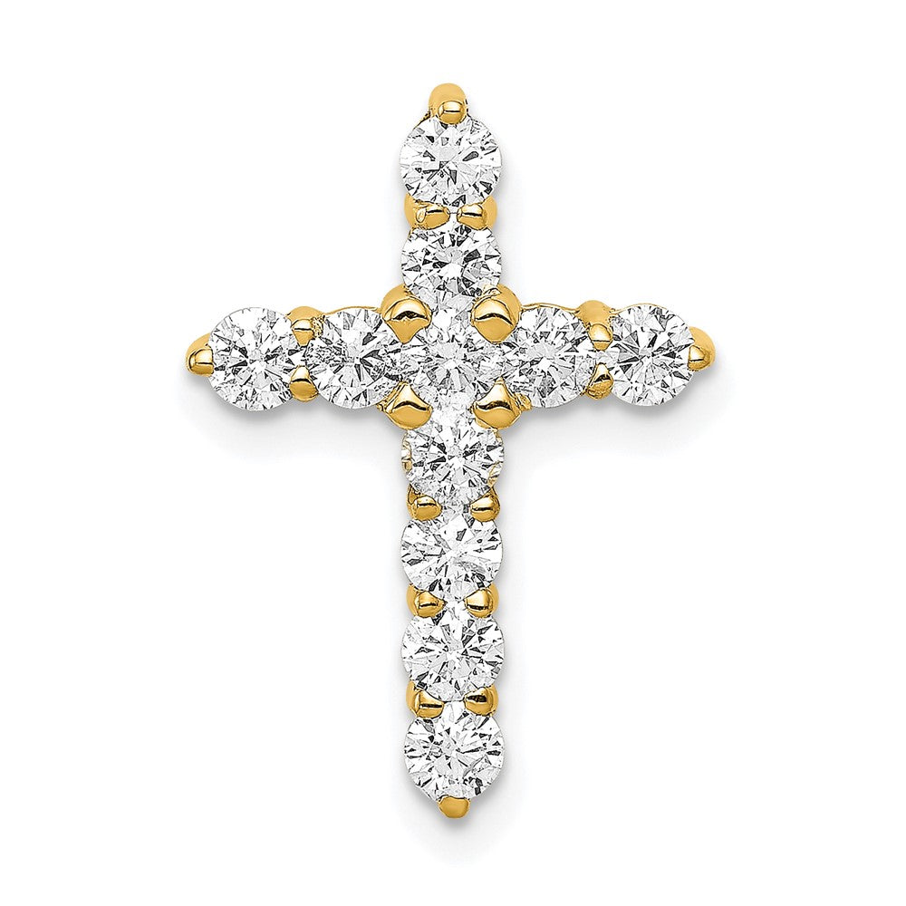 14k AA 3/4ct. Diamond Cross Chain Slide 13.65mm - Chains