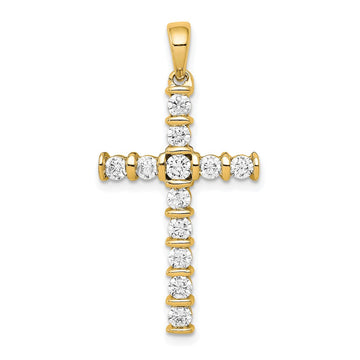 14k A 3/4ct. Diamond Latin Cross Pendant