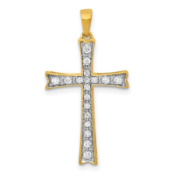14k 1/5ct. Diamond Cross Pendant