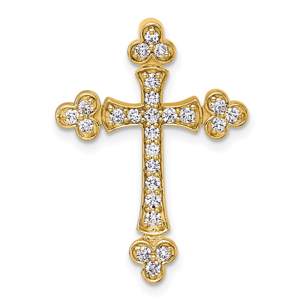 14k 1/2ct. Diamond Budded Cross Chain Slide 20.9mm - Chains