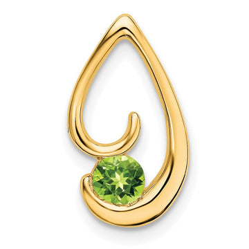 14k Peridot Chain Slide