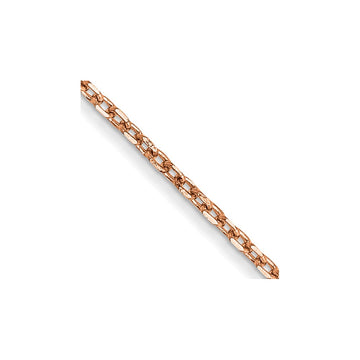 14K Rose Gold 18 inch 1.10mm Diamond-cut Cable with Lobster Clasp Chain