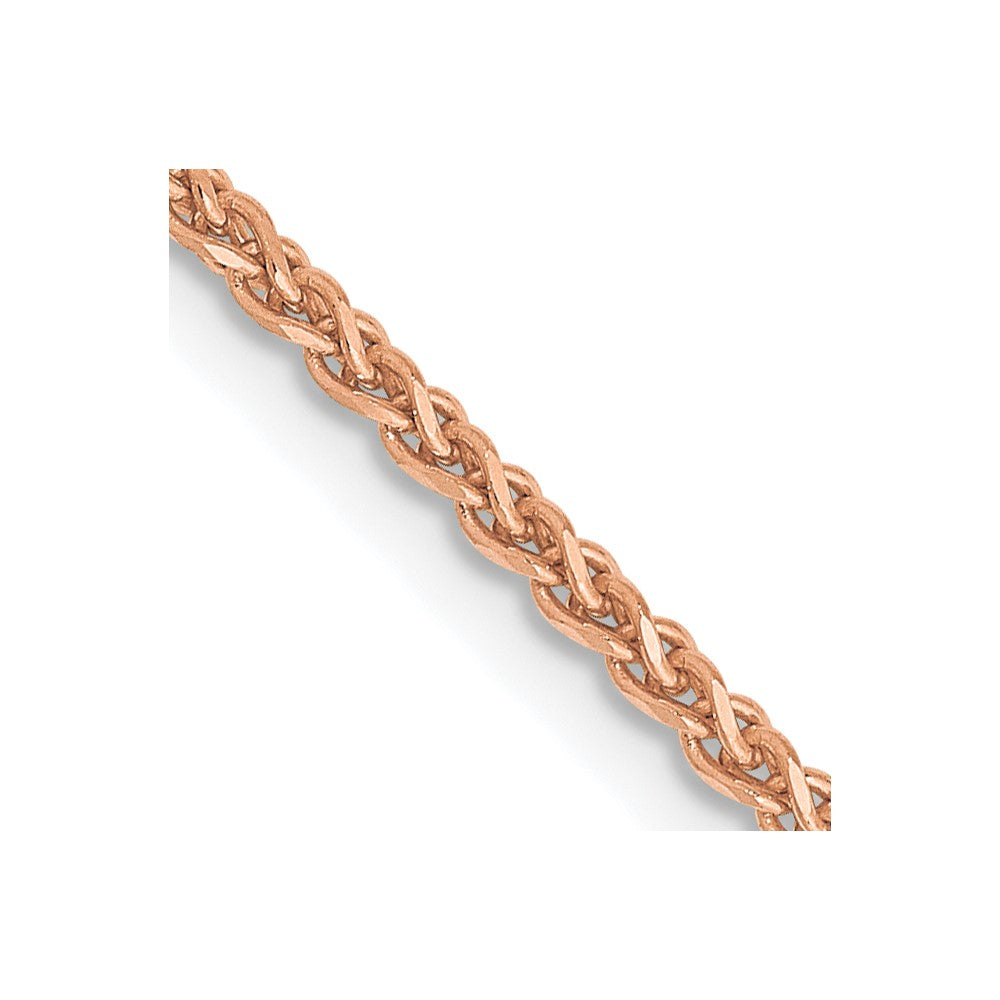 14K Rose Gold 30 inch 1.7mm Diamond-cut Spiga with Lobster Clasp Chain