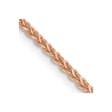 14K Rose Gold 16 inch 1.7mm Diamond-cut Spiga with Lobster Clasp Chain