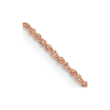 14K Rose Gold 18 inch 1.10mm Ropa with Spring Ring Clasp Chain
