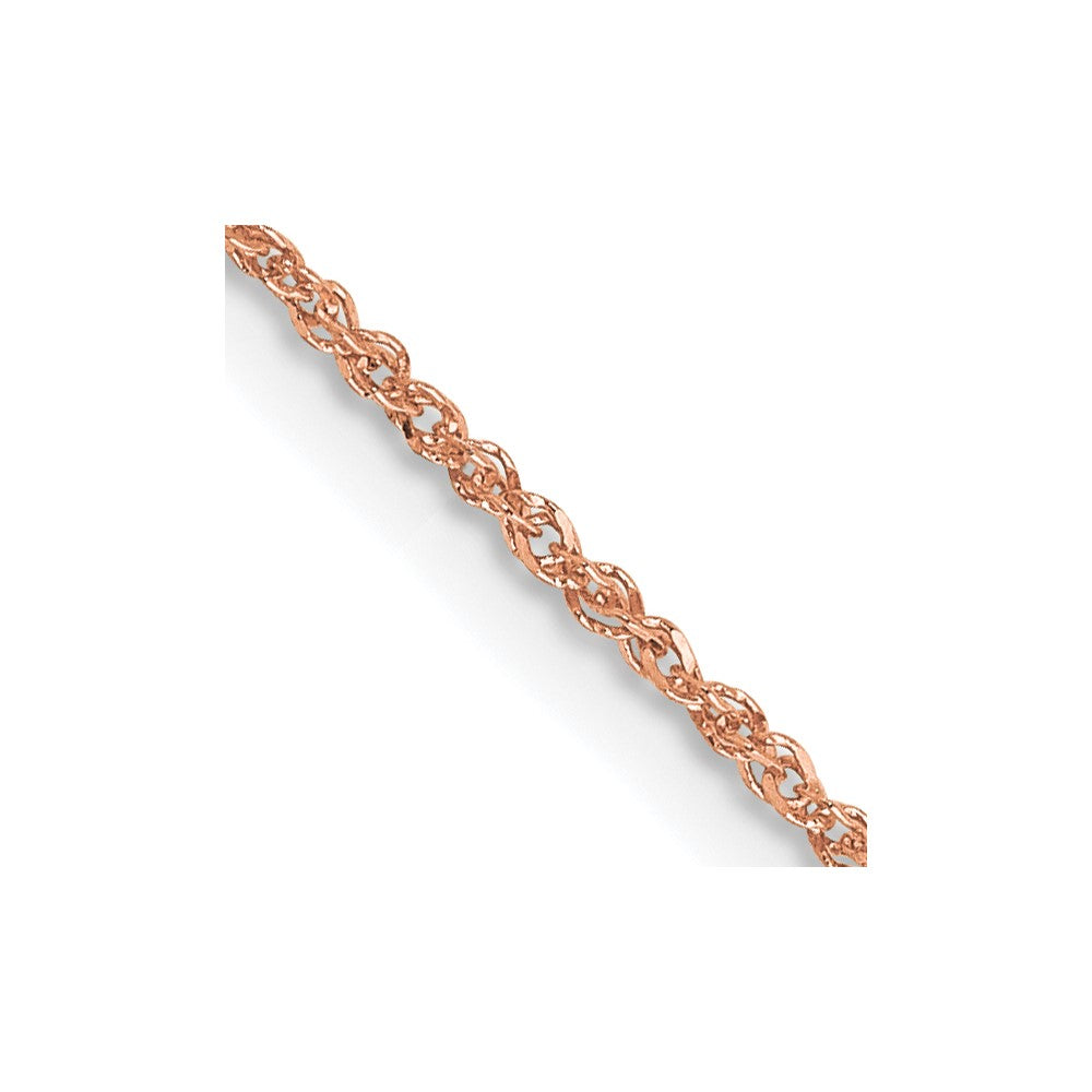 14K Rose Gold 16 inch 1.10mm Ropa with Spring Ring Clasp Chain