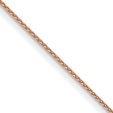 14K Rose Gold 18 inch .85mm Diamond-cut Spiga with Lobster Clasp Chain