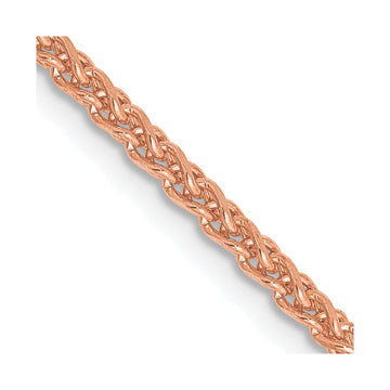 14K Rose Gold 20 inch 2.1mm Diamond-cut Spiga with Lobster Clasp Chain