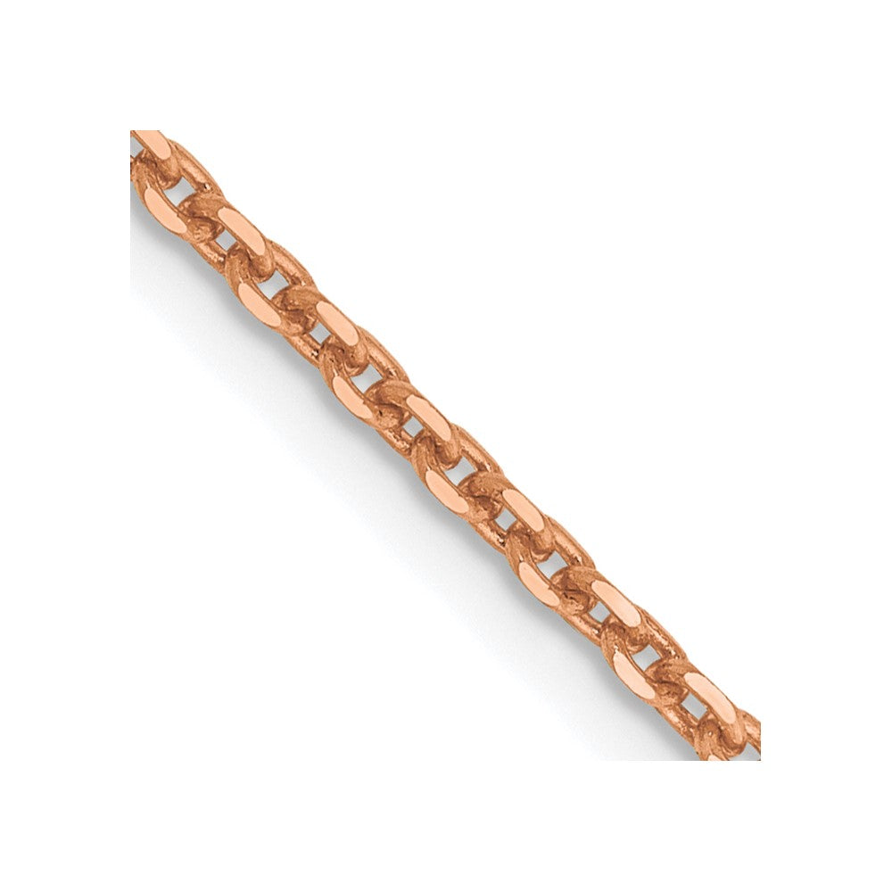 14K Rose Gold 20 inch 1.8mm Diamond-cut Cable with Lobster Clasp Chain