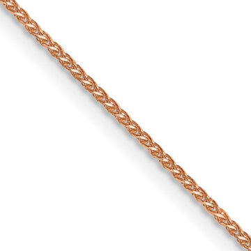 14K Rose Gold 22 inch 1.05mm Diamond-cut Spiga with Lobster Clasp Chain