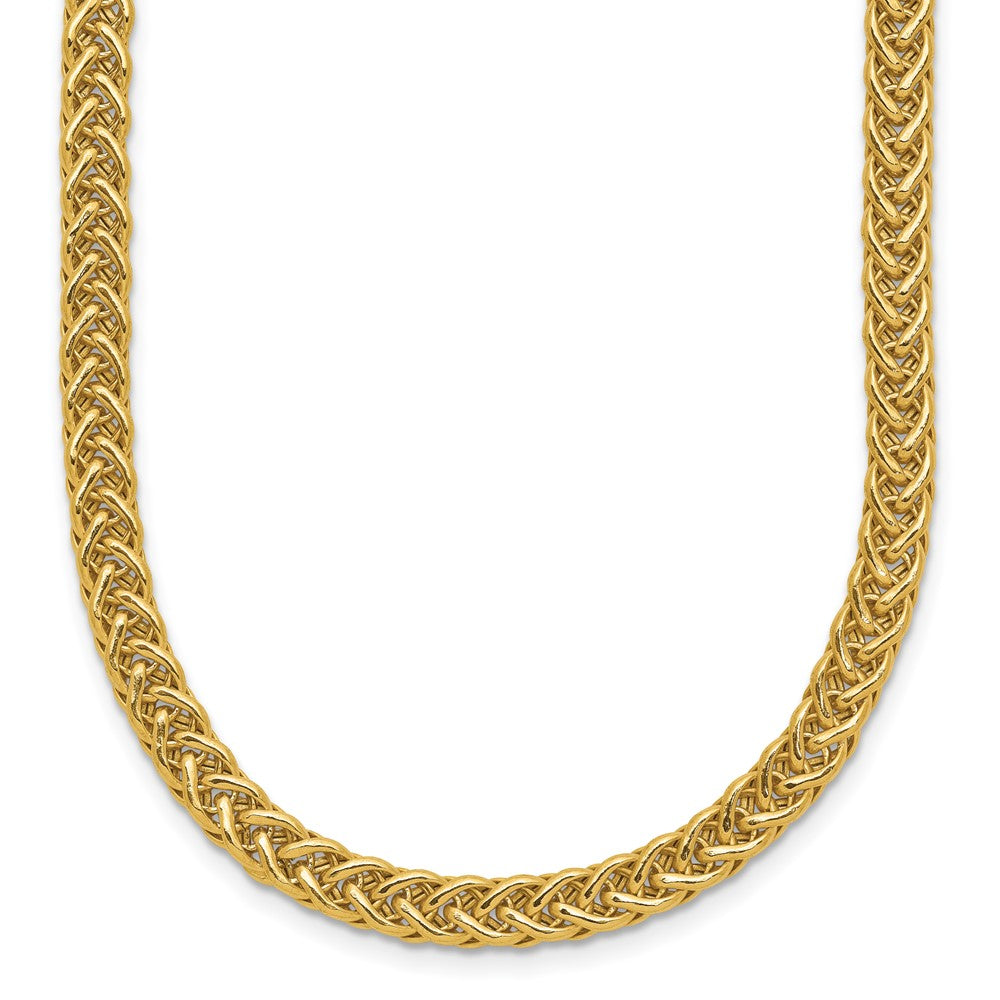 14k Polished 4.3mm Fancy Braided Link 17 inch Necklace