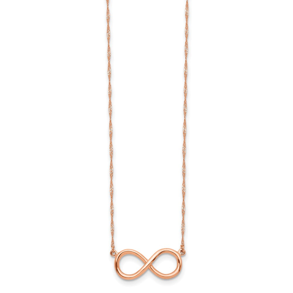 14K Rose Gold Polished Infinity Symbol Necklace 9.35mm - Chains