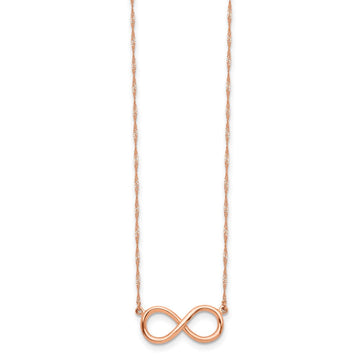 14K Rose Gold Polished Infinity Symbol Necklace 9.35mm - Chains