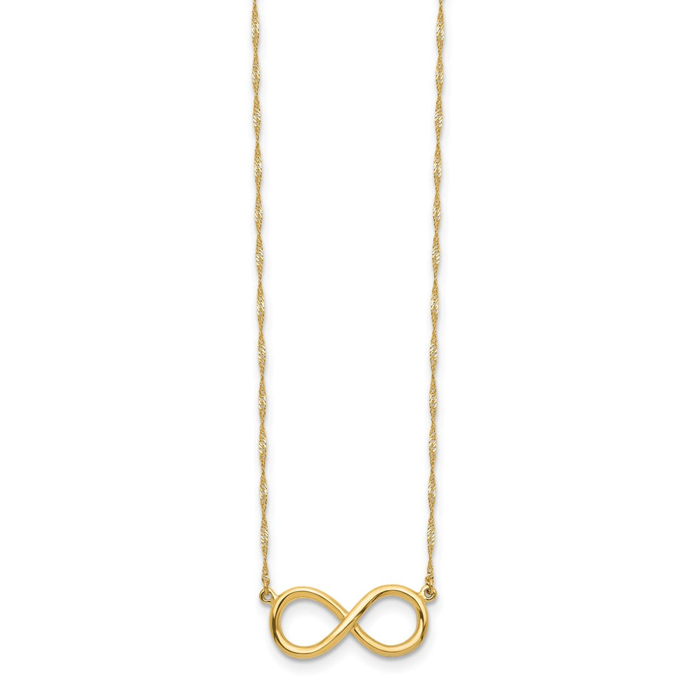 14K Polished Infinity Symbol Necklace 9.03mm - Chains