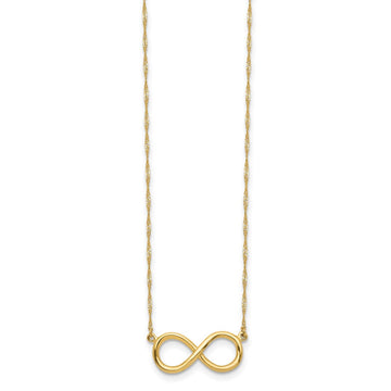 14K Polished Infinity Symbol Necklace 9.03mm - Chains