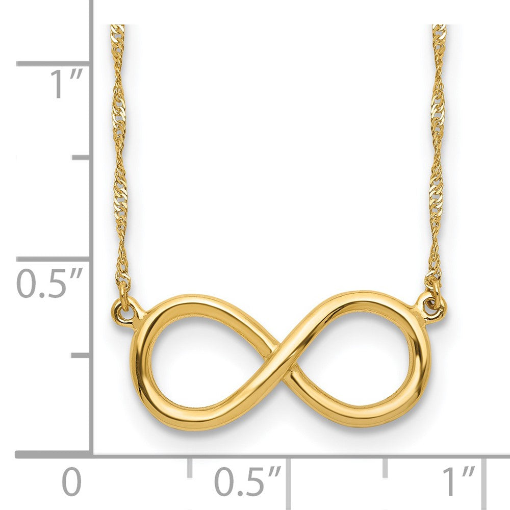 14K Polished Infinity Symbol Necklace 9.03mm - Chains