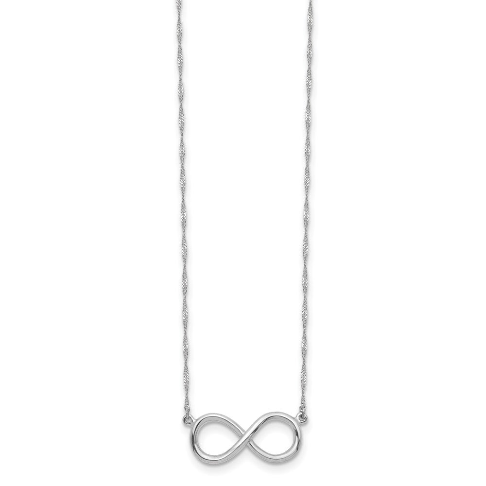 14K White Gold Polished Infinity Symbol Necklace 9.02mm - Chains