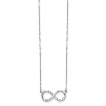 14K White Gold Polished Infinity Symbol Necklace 9.02mm - Chains