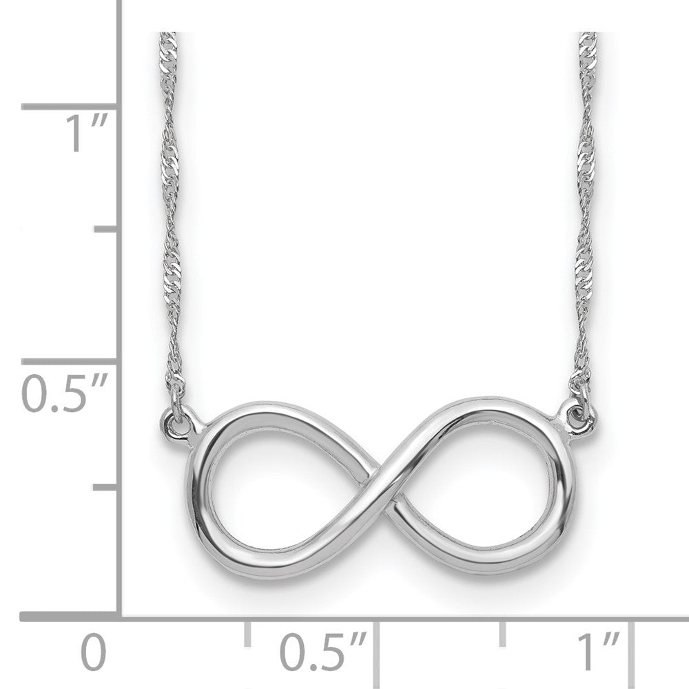 14K White Gold Polished Infinity Symbol Necklace 9.02mm - Chains