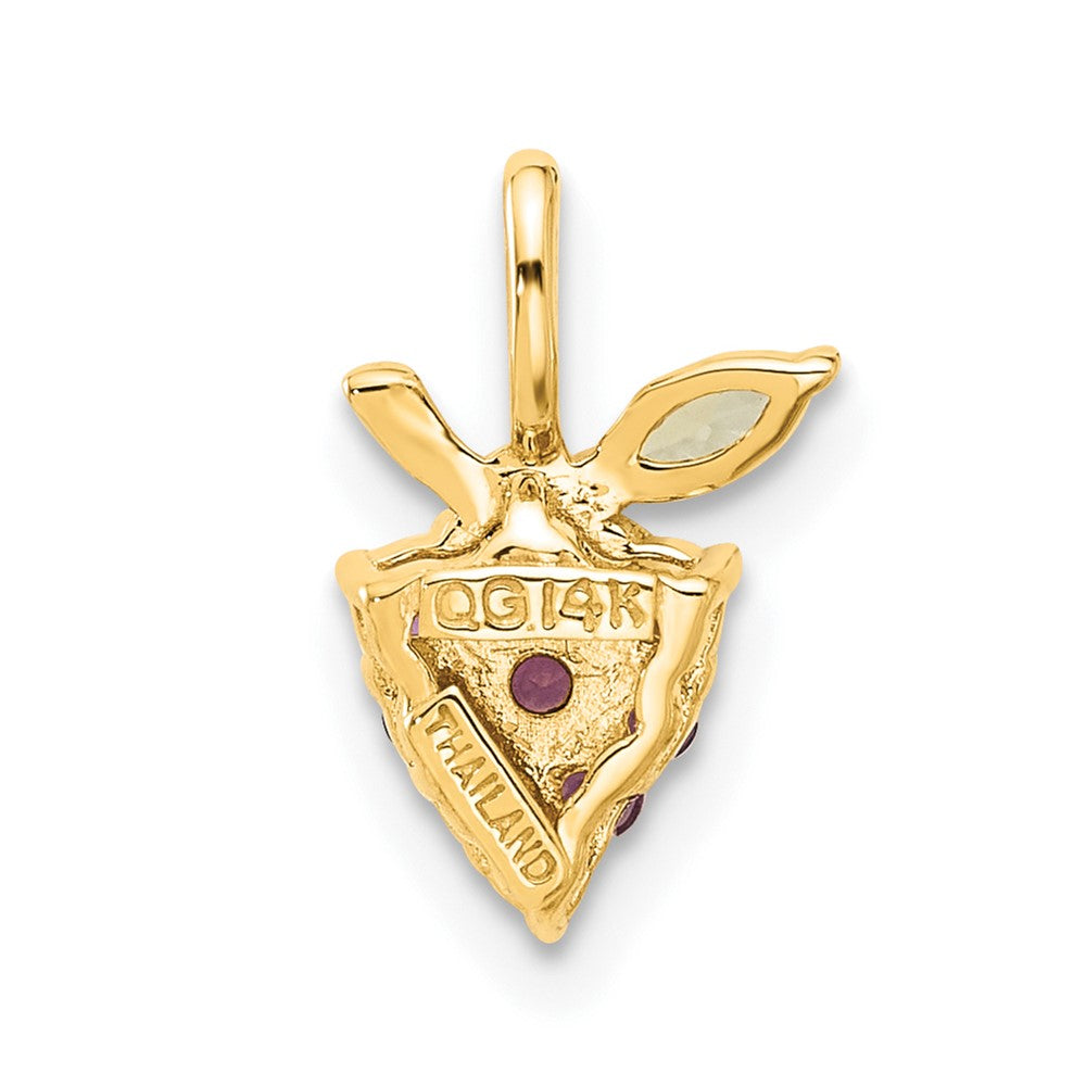 14K Gold Amethyst and Peridot Grapes Chain Slide 8.75mm - Chains