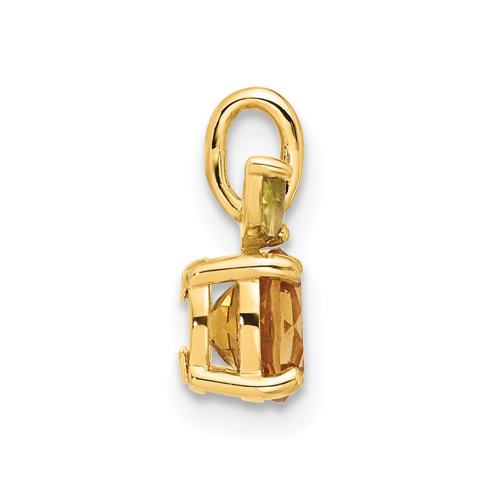 14K Gold Citrine and Peridot Orange Chain Slide 7.57mm - Chains