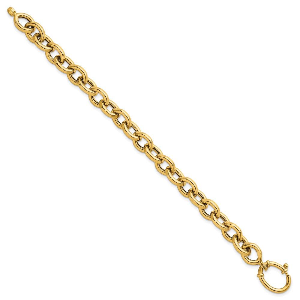 14k Polished Fancy Cable Link Bracelet 9.15mm - Bracelets
