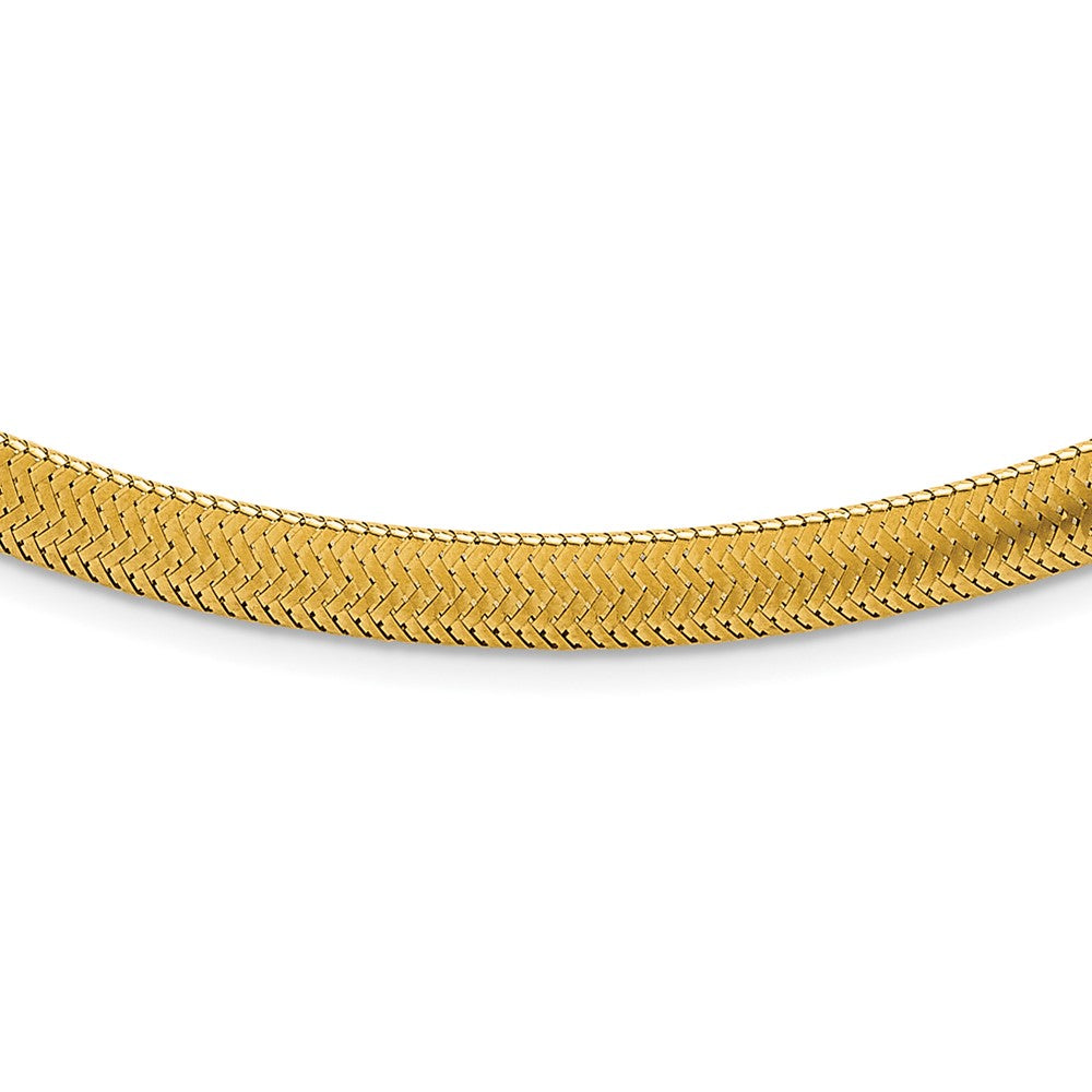 14k Polished Woven Mesh Necklace 6.18mm - Chains