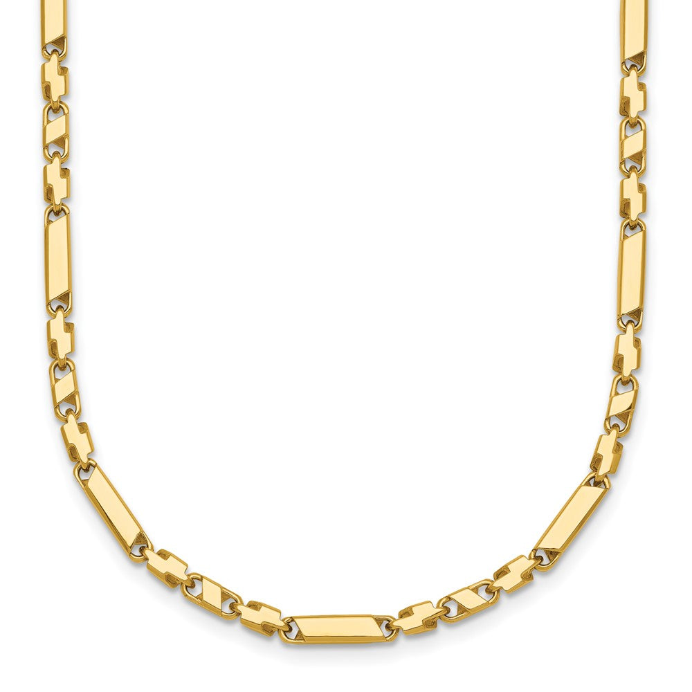 14k Polished Fancy Bar Link 19.75 inch Necklace