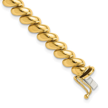 14k Polished 6mm 7 inch San Marco Bracelet