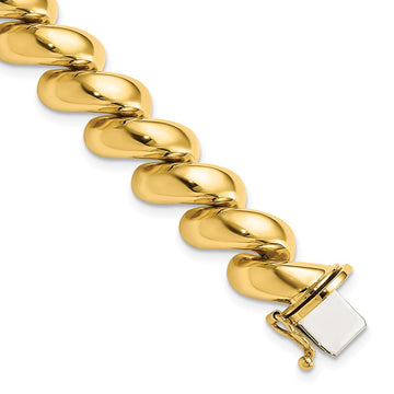 14k Polished 12mm 7 inch San Marco Bracelet