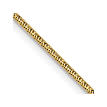 14K 22 inch 1.1mm Round Snake with Lobster Clasp Chain