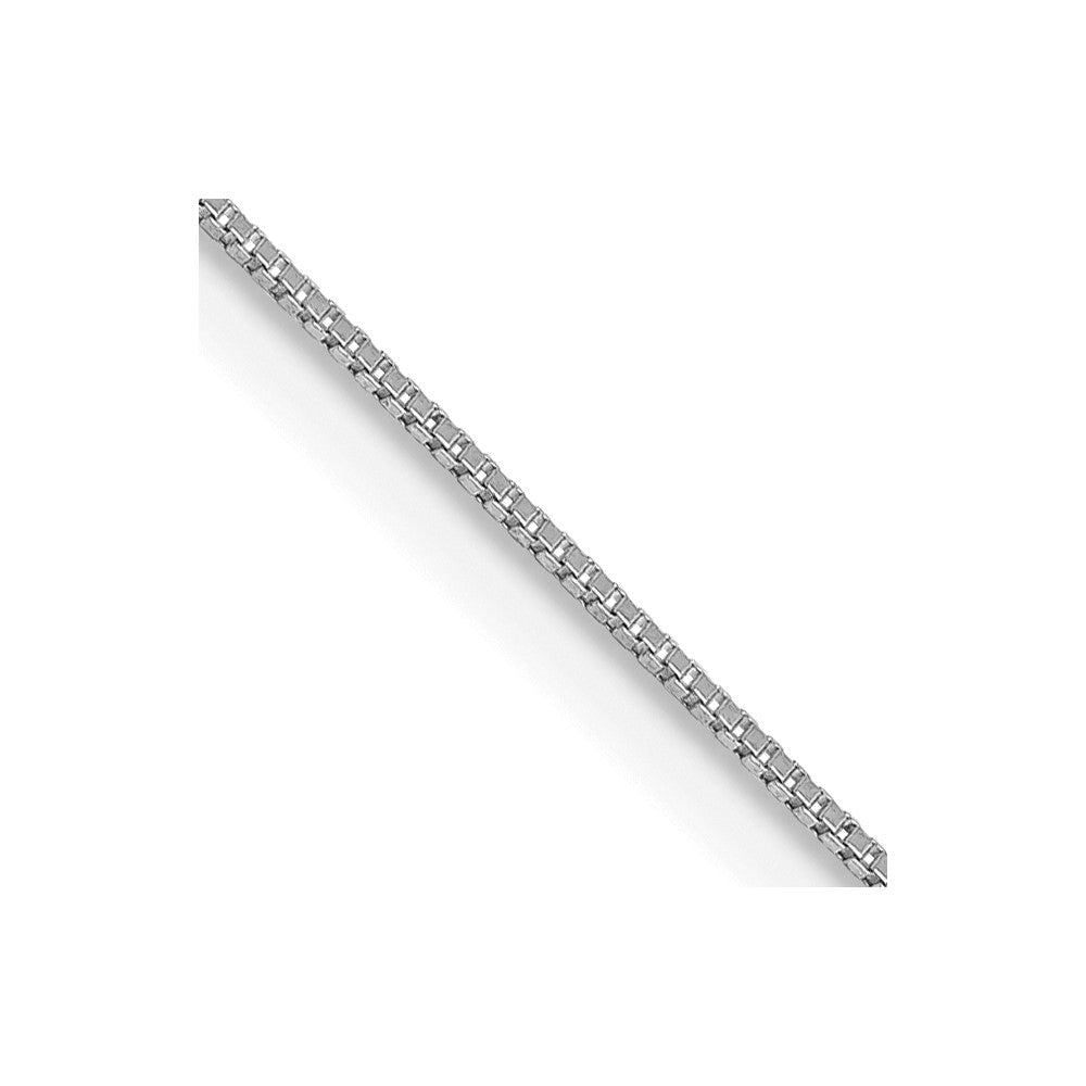 14K White Gold 26 inch .5mm Box with Lobster Clasp Chain