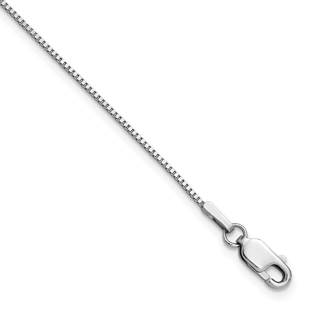 14K White Gold 28 inch .95mm Box with Lobster Clasp Chain