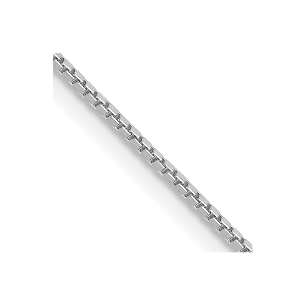 14K White Gold 30 inch .9mm Box with Lobster Clasp Chain